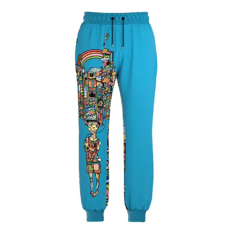 Men's Drawstring Pants for AdjustabilityRainboy Blue Sweatpants