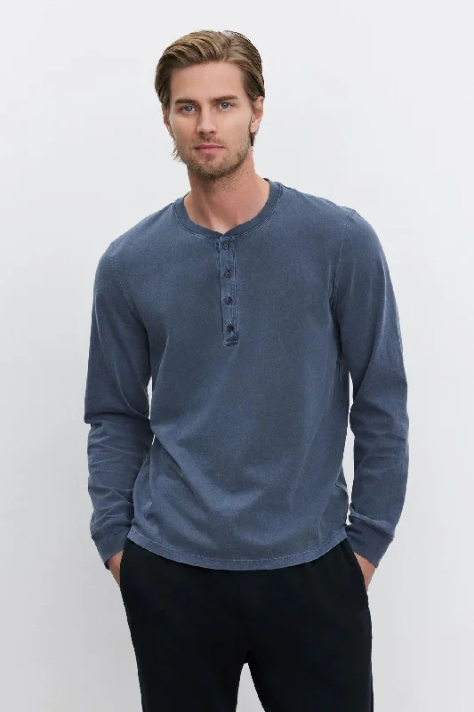 Men's Shirts with Patchwork SleevesREMI HENLEY