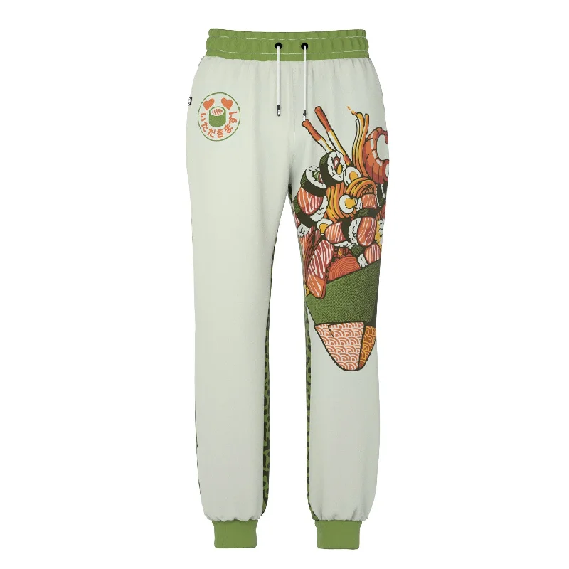 Men's Pants with Patch PocketsSushi Heart Sweatpants