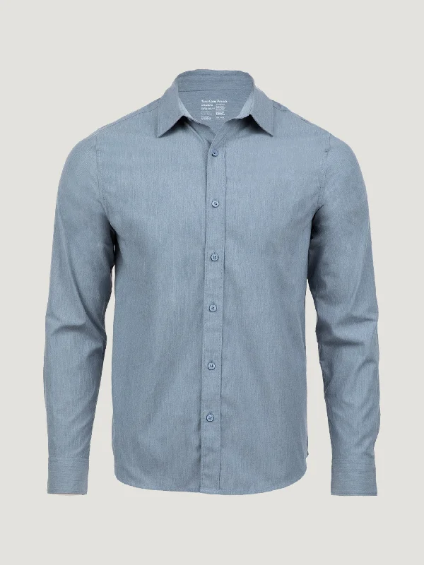 Men's Unique and Designer TopsWedgewood Long Sleeve Button Up